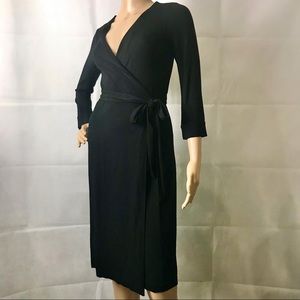 Diane von Furstenberg black wrap dress